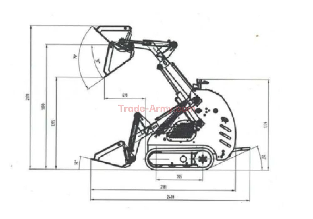 Burly 380 Stand-Up Skid Steer - 23HP - Mini Skid Steer from Trade-Army