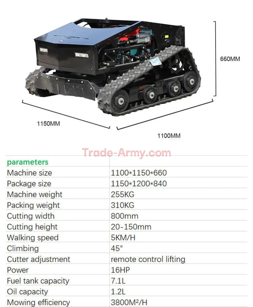 Pro2 32" RC Lawn Mower with Electric Start - Pre order - RC800PRO2-22HP - USA Stock - RC Lawn Mower from RC-Mower.com