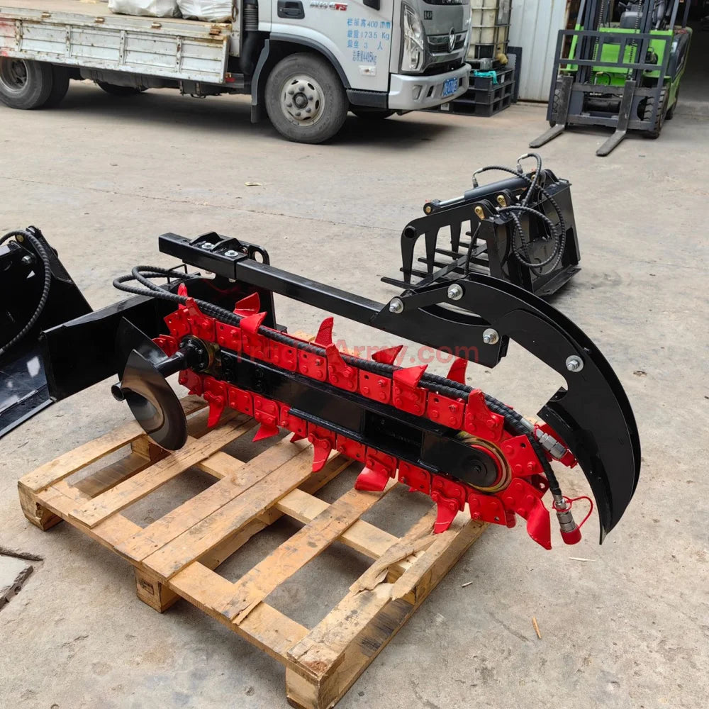 Trencher Attachment for Stand-up Skid Steers with High Flow - Mini Skid Steer from Trade-Army.com