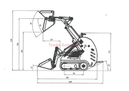 Burly 380 Stand-Up Skid Steer - 23HP -  Mini Skid Steer from Trade-Army