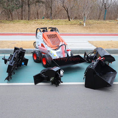 Burly 380A Stand Up Skid Steer - 4x4 Wheeled - 23HP -  Mini Skid Steer from Trade-Army.com