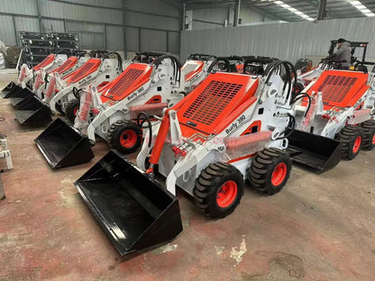 Burly 380A Stand Up Skid Steer - 4x4 Wheeled - 23HP -  Mini Skid Steer from Trade-Army.com
